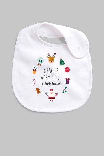 Personalised Christmas Icon Bib by Little Years