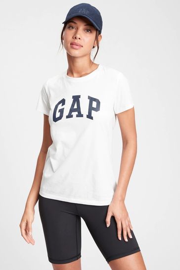 Gap Navy Blue Cotton Logo Short Sleeve Crew Neck T-Shirt