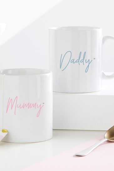 Personalised Mummy & Daddy Mugs By Gift Collective