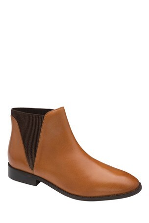 Ravel Brown Leather Chelsea Ankle Boot