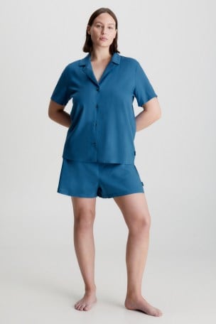 Buy Calvin Klein Blue Woven Viscose Shorts Set from Next Luxembourg