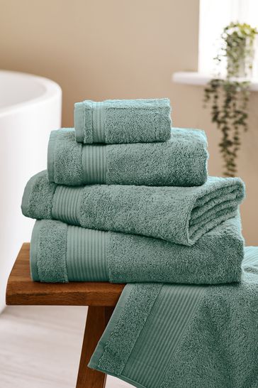 Green egyptian outlet cotton towels