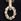 Gold Tone Karen Millen Crystal Chain Link Pendant Necklace