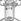 Silver Tone Karen Millen Crystal Chain Link Pendant Necklace