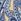 Blue/Natural Regular Charles Tyrwhitt Paisley Silk Pocket Square Handkerchief