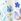 Blue/White Floral Baby Frill T-shirt And Shorts Set 6 Piece