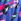 Albastru cu imprimeu abstract - Love & Roses Bardot Jerseu Top