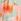 Light Blue And Orange Smudge Print Halter Tie Neck Layered Maxi Dress