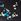 Black Blue Splat Pull On Trainers