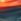 Blue/Orange Sunset Bandeau Ruched Leg Tummy Control Shaping Swimsuit
