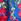 Albastru cobalt - Love & Roses Embroidered Square Neck Cami