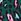 Green Animal Love & Roses V Neck Twist Front Long Sleeve Midi Dress