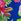 Ultramarine/Pink Pour Moi Gracie Crinkle Frill Swing Beach Dress