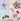 Green/Purple/Pink/Blue Floral - Stripe & Stare Original Lace Trim Knickers 4 Pack