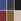 Black/Stone/Grey/Green/Red/Blue Slim Fit Essential Cotton T-shirts 6 Pack