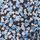 Blau mit floralem Muster