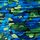 Blue/Green Sparkle Floral