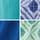 Navy Blue/Sea Green Tile