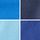 Blau mit goldfarbenem Bund
