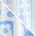 Blau mit Blumenmuster