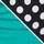 Turquoise/Spot Print