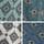 Blue/Green Medallion Print