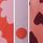 Red/Pink Stampy Print