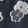 Navy Blue Floral Embroided