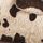 Couro estampado de vaca animal