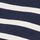 White and Navy Embroidered Stripe