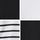Black/Black/White/Black & White Stripe