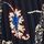 Marineblau mit Blumenmuster