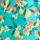 Teal Blue Printed