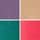 Green/Red/Camel/Purple