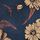 Navy Blue/Gold Floral