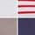 White/Taupe Brown/Navy/Red White Stripe