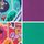 Purple Green Sticker Print
