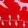 Vermillion Red Fair Isle
