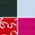 White/Red/Pink/Blue/Green