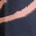Navy Animal Print Satin Front Pu Trim