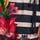 Navy Stripe Floral Belted