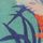 Blue Tropical Palm Print