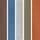 Blue/Rust Orange/ Khaki Green