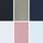 Pastels sombres rose/vert sauge/aqua/blanc/bleu marine/noir