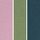 Rose/Vert/Bleu turquoise