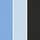 Black/Mid Blue/Light Blue