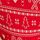 Bright Vermillion Red Fairisle Print