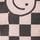 Black/Neutral Happy Face Checkerboard
