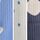 Blue/White Button Through