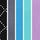 Black/Grey/Blue/Green/Purple